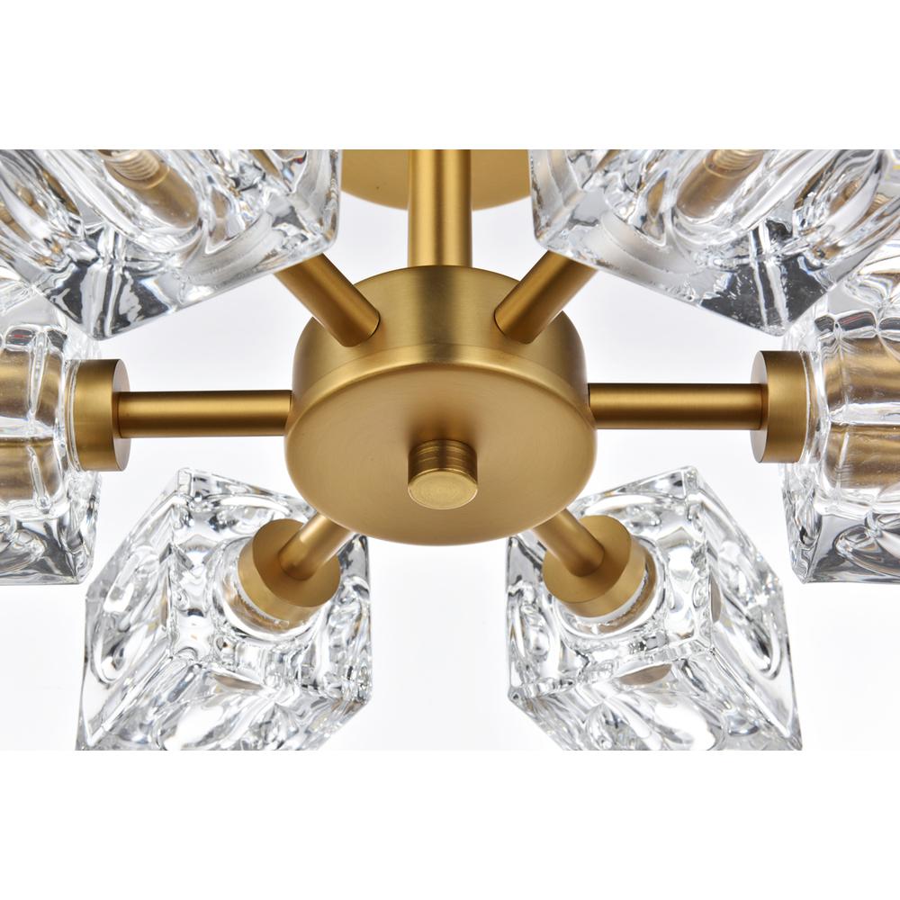 Lyra 14 inch Flush Mount in Satin Gold