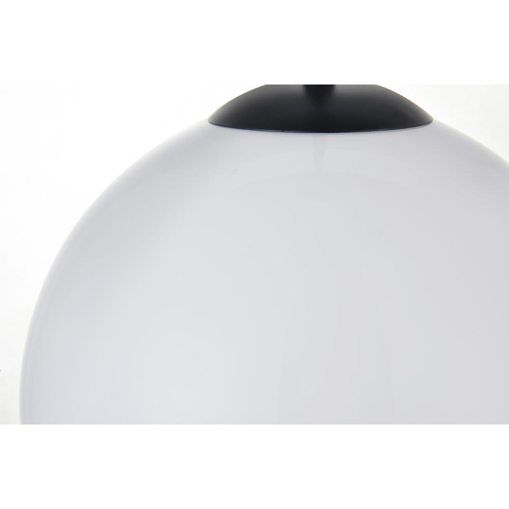 Baxter 1 Light Black Pendant With Frosted White Glass