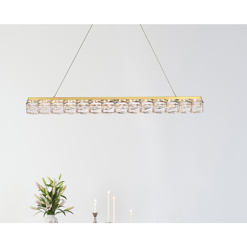Valetta 42 inch LED linear pendant in gold