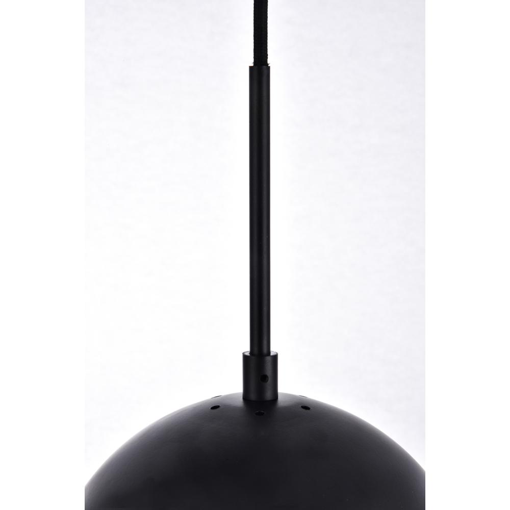 Eclipse 3 Lights Black Pendant With Clear Glass