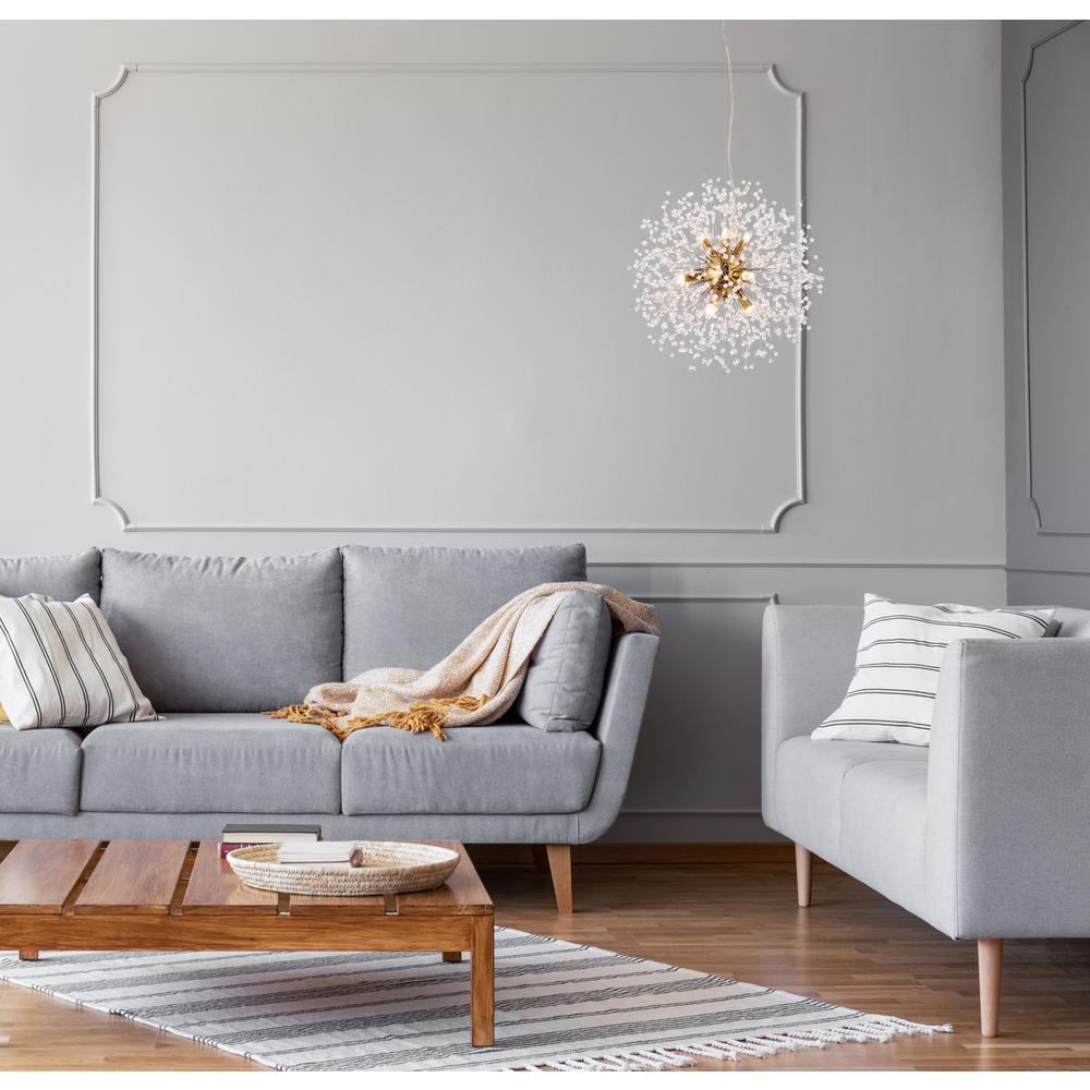 Solace 9 lights Gold pendant