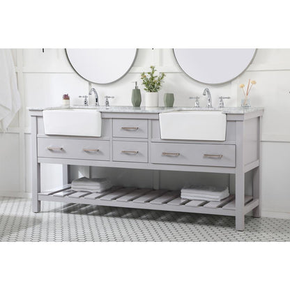 72 inch double bathroom vanity in grey