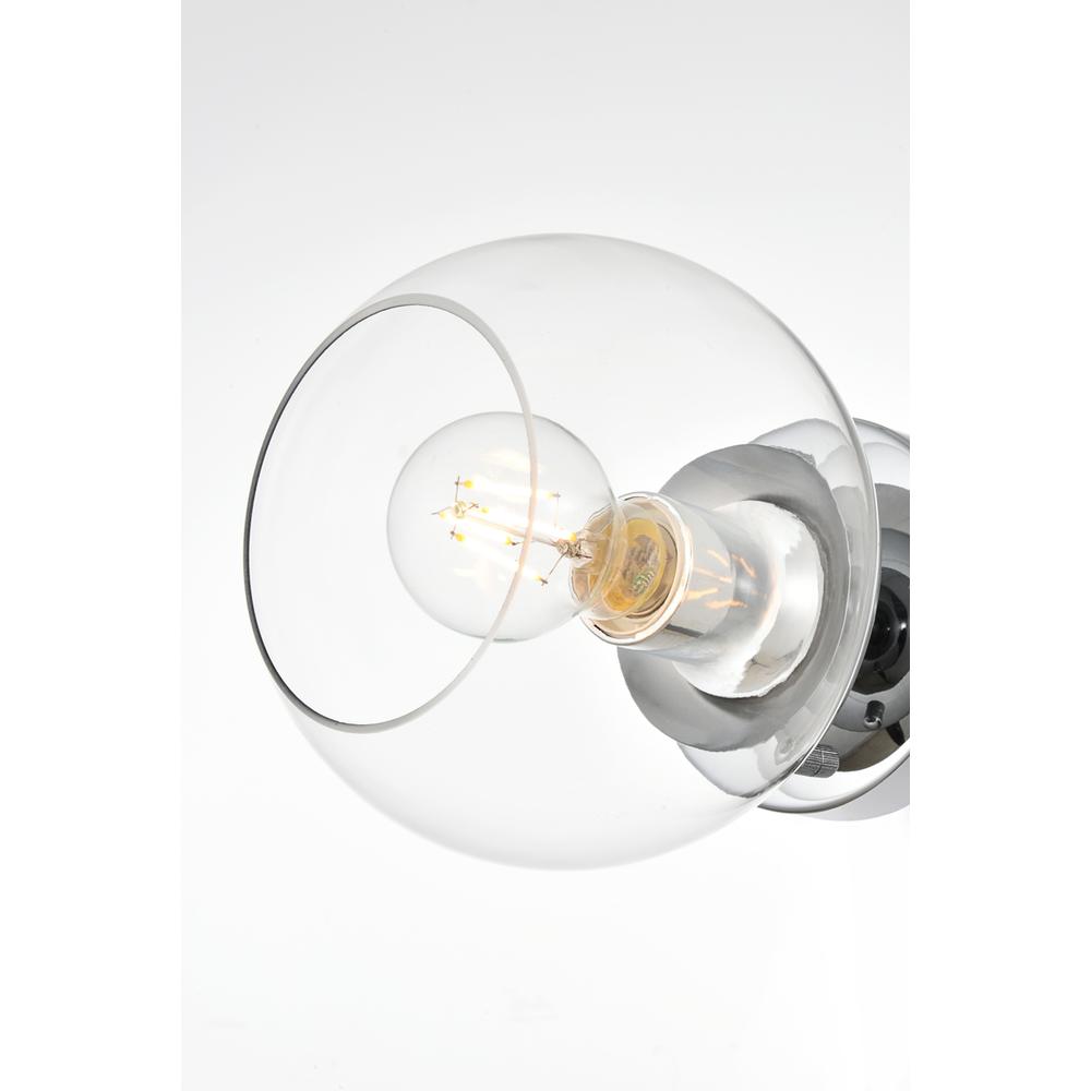 Rogelio 1 light Chrome and Clear Bath Sconce