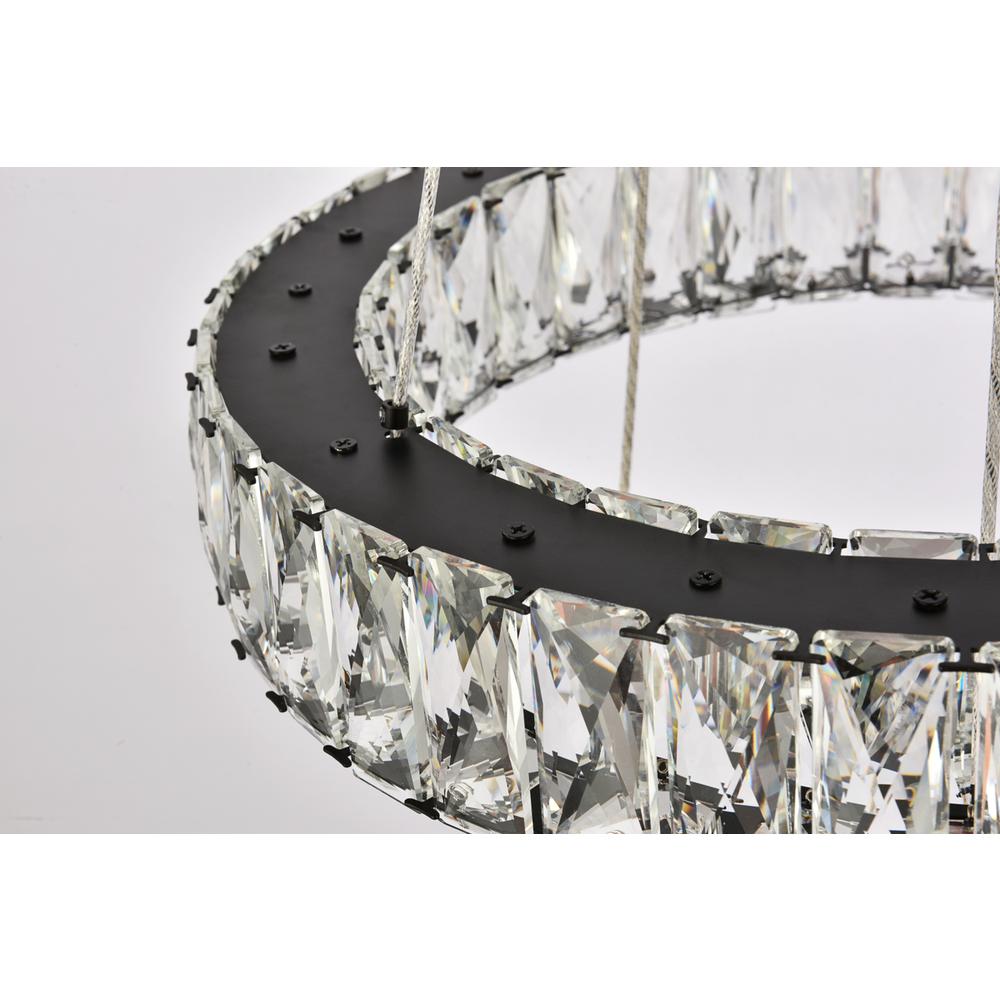 Monroe 18 inch LED two ring pendant in black