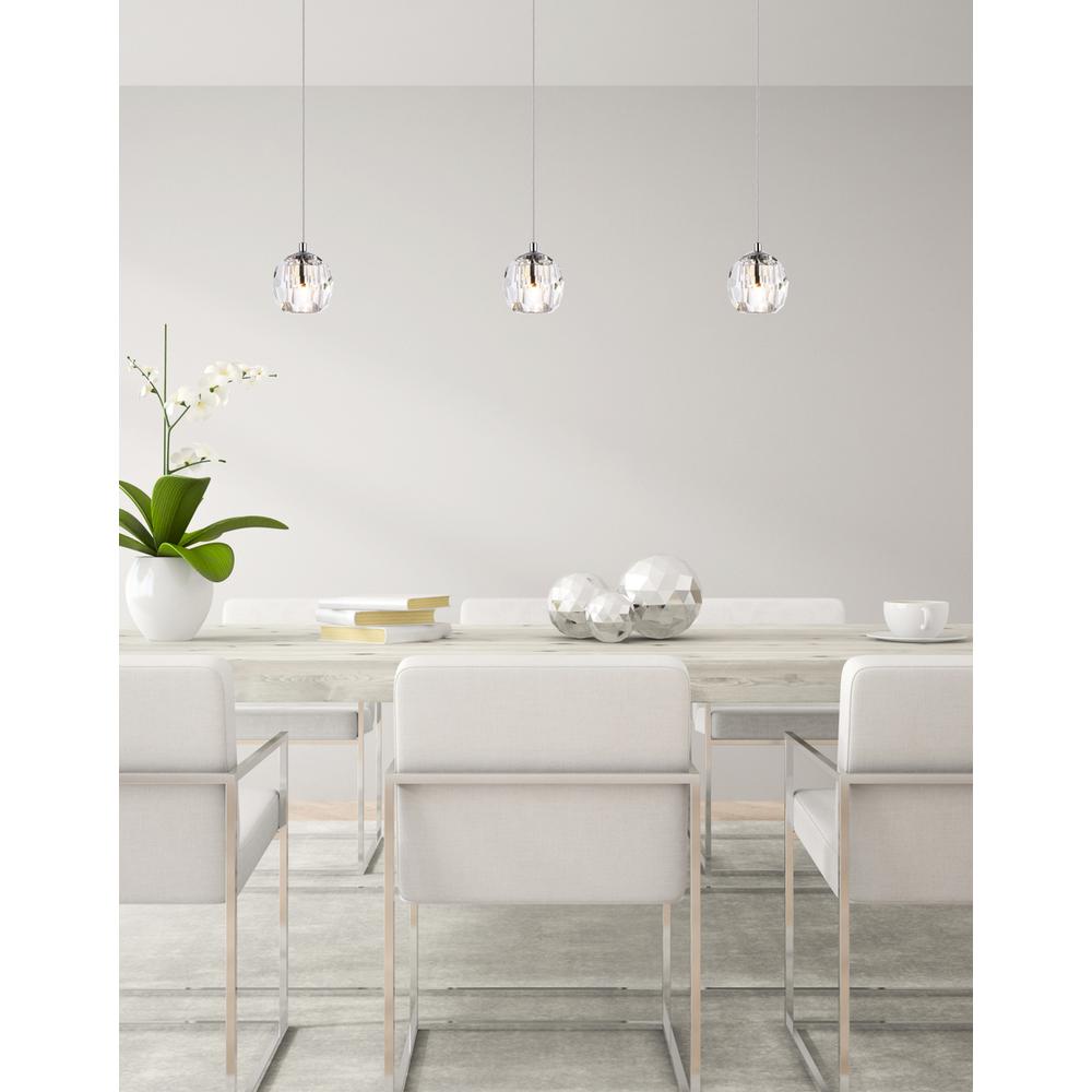 Eren 3 lights Chrome pendant
