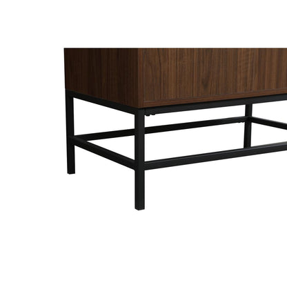 30 inch Single bathroom vanity in walnut