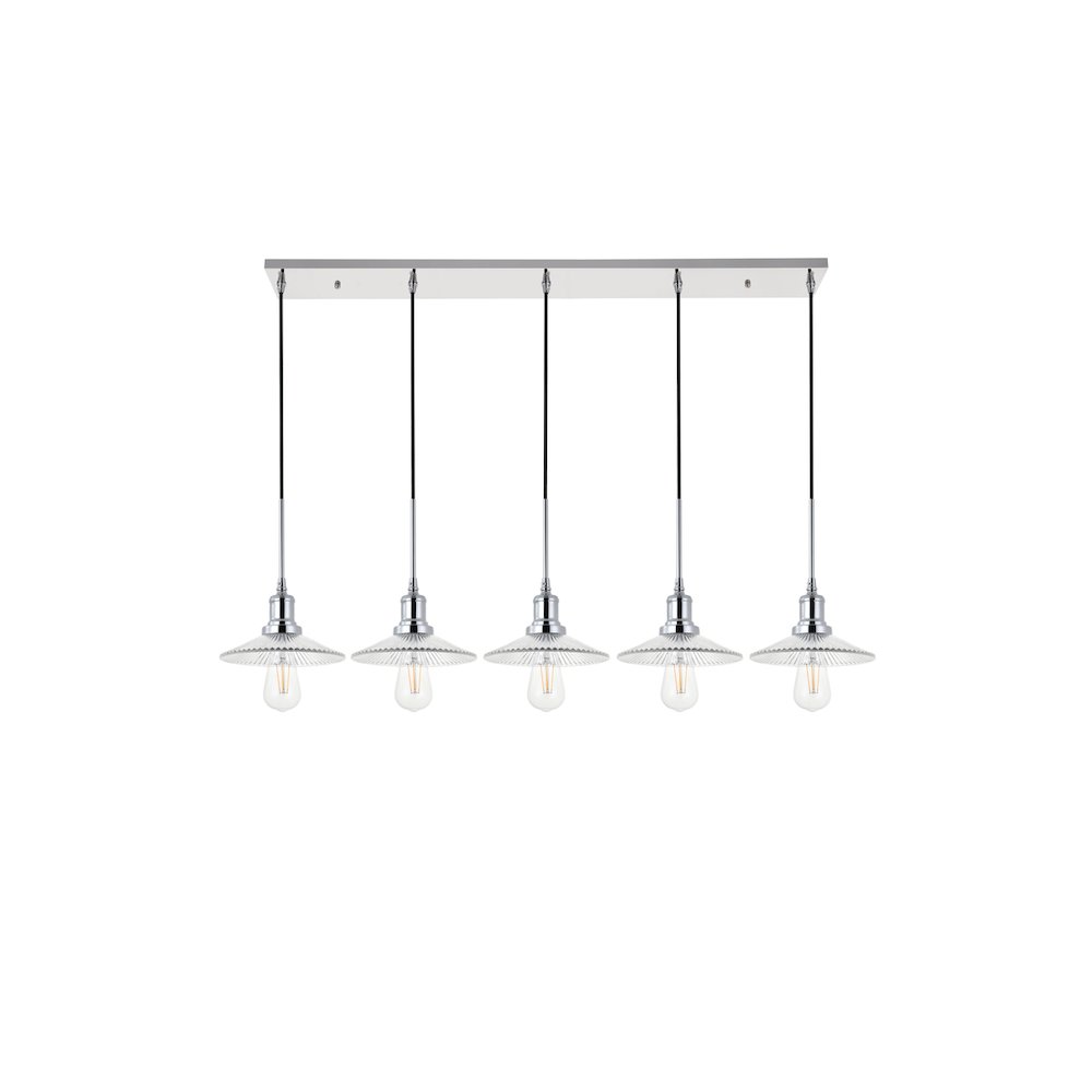 Waltz 5 Light Chrome Pendant