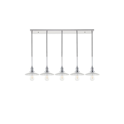 Waltz 5 Light Chrome Pendant