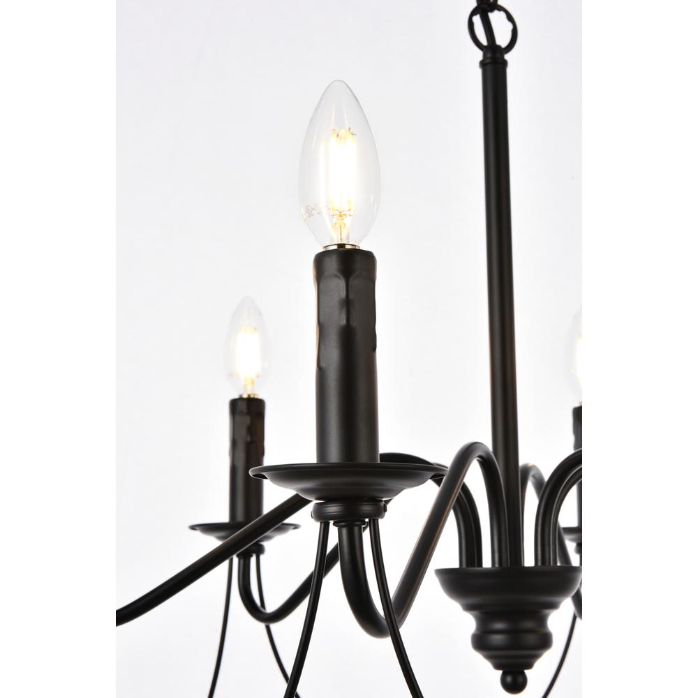Westley 6 lights pendant in black