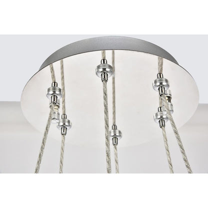 Monroe Integrated LED chip light Chrome Pendant Clear Royal Cut Crystal