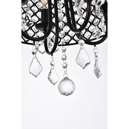 Elise 14 inch pendant in black