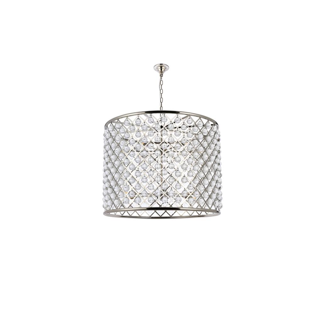 Madison 12 light polished nickel Chandelier Clear Royal Cut Crystal