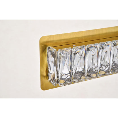 Monroe Integrated LED chip light gold Wall Sconce Clear Royal Cut Crystal