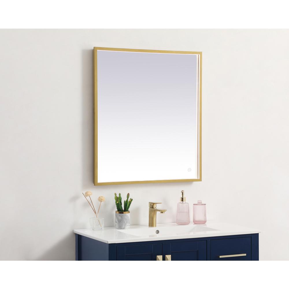 Pier 27x30 inch LED mirror with adjustable color temperature
