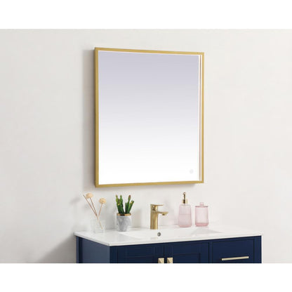 Pier 27x30 inch LED mirror with adjustable color temperature