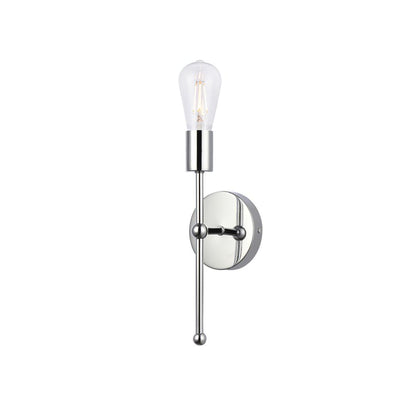 Keely 1 light chrome wall sconce