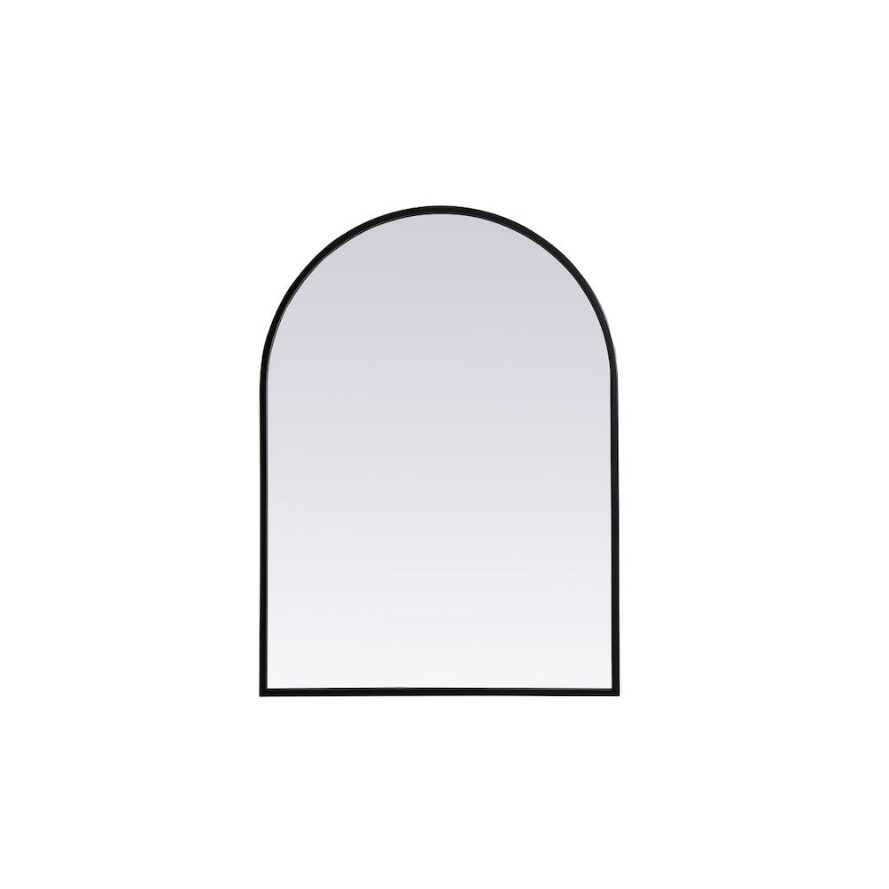 Metal Frame Arch Mirror 22x30 Inch in Black