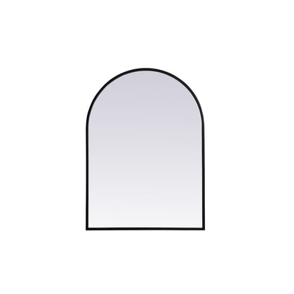 Metal Frame Arch Mirror 22x30 Inch in Black