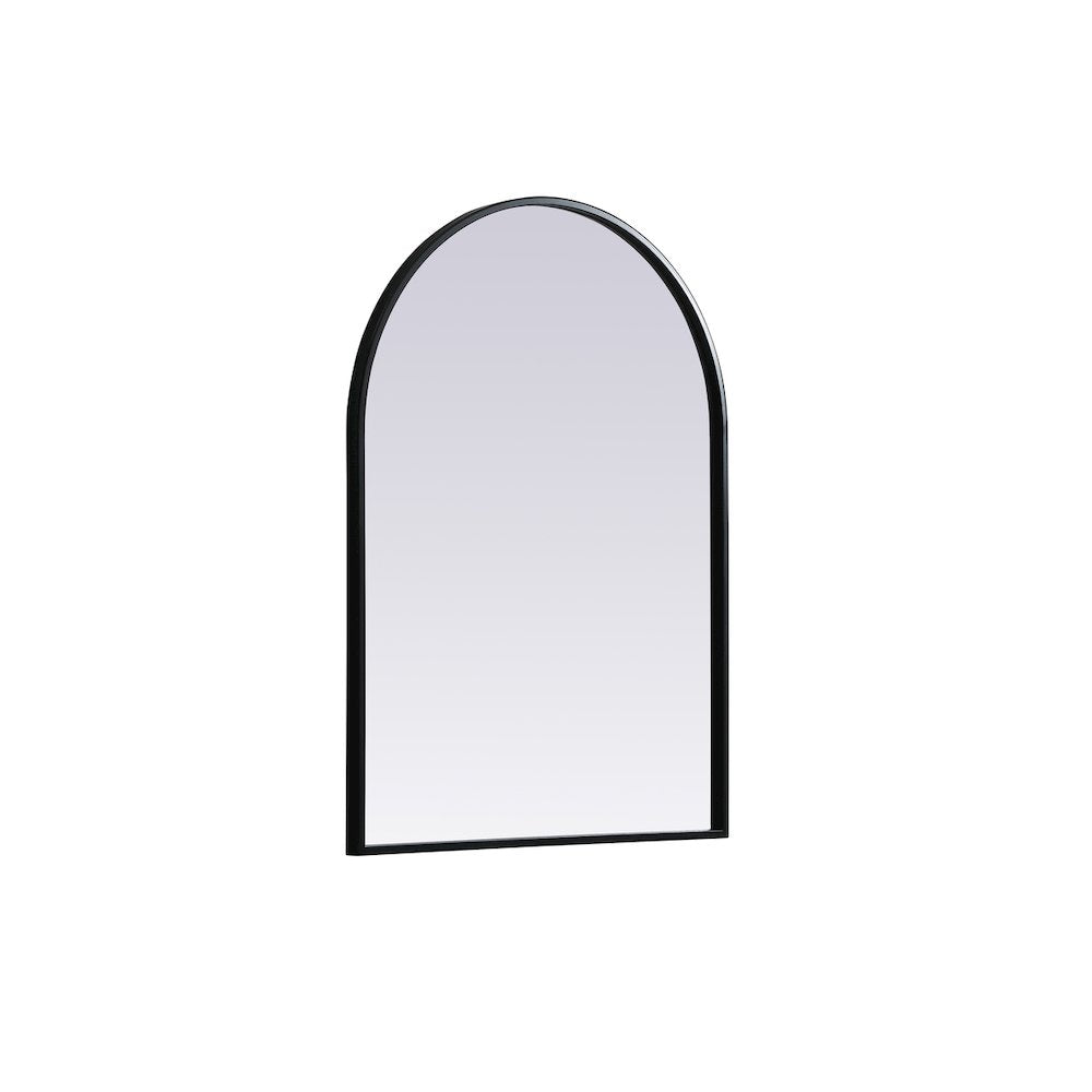 Metal Frame Arch Mirror 22x30 Inch in Black