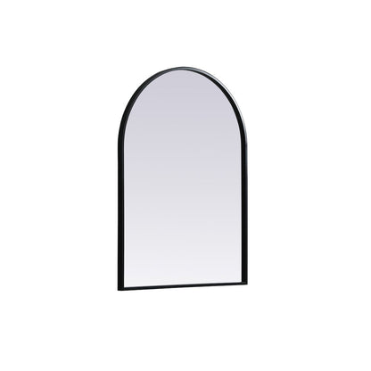 Metal Frame Arch Mirror 22x30 Inch in Black