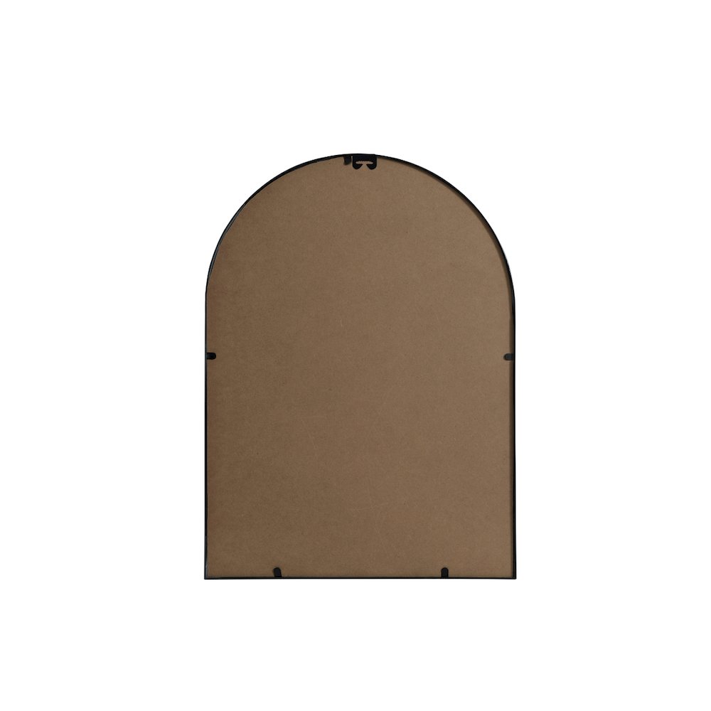 Metal Frame Arch Mirror 22x30 Inch in Black
