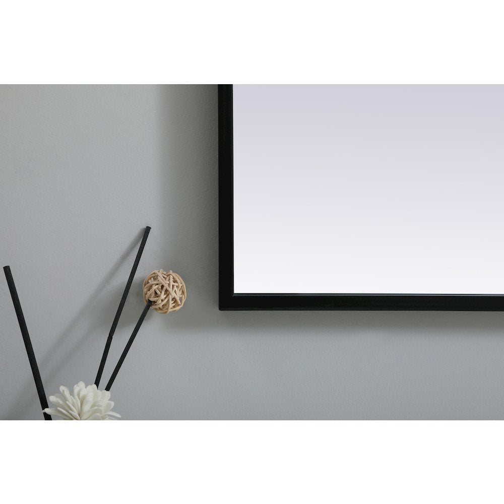 Metal Frame Arch Mirror 22x30 Inch in Black