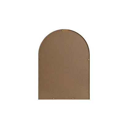 Metal Frame Arch Mirror 22x30 Inch in Brass