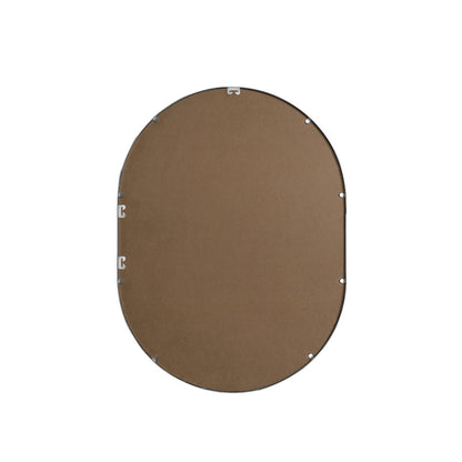 Metal Frame Oval Mirror 27x36 Inch in Silver
