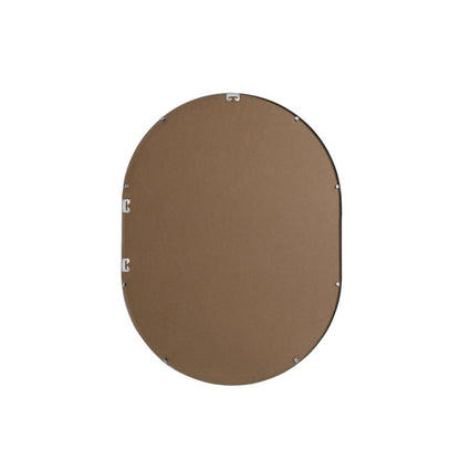 Metal Frame Oval Mirror 30x40 Inch in Silver