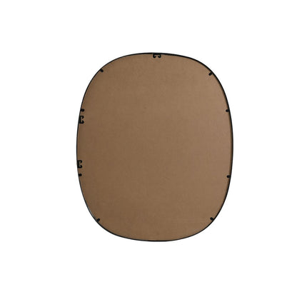Metal Frame Oval Mirror 30x36 Inch in Black