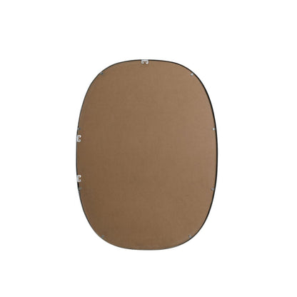 Metal Frame Oval Mirror 30x40 Inch in Silver