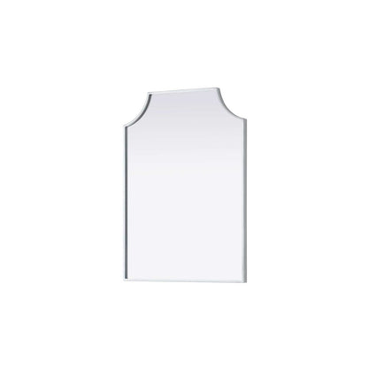 Notched Metal Mirror 22x30 inch in Silver