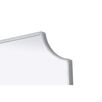 Notched Metal Mirror 22x30 inch in Silver