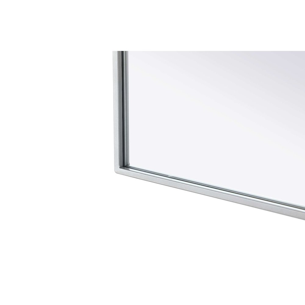 Notched Metal Mirror 22x30 inch in Silver