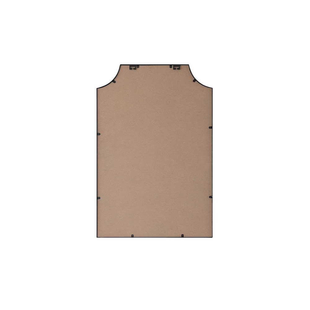 Notched Metal Mirror 24x36 inch in Black
