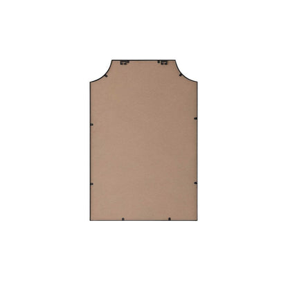 Notched Metal Mirror 24x36 inch in Black