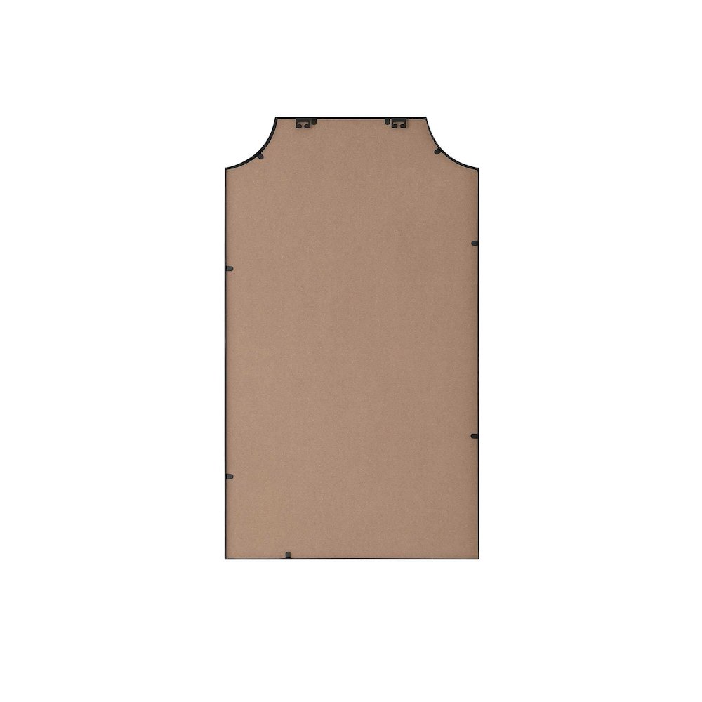 Notched Metal Mirror 24x42 inch in Black