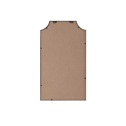 Notched Metal Mirror 24x42 inch in Black