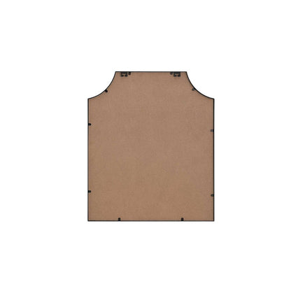 Notched Metal Mirror 27x32 inch in Black