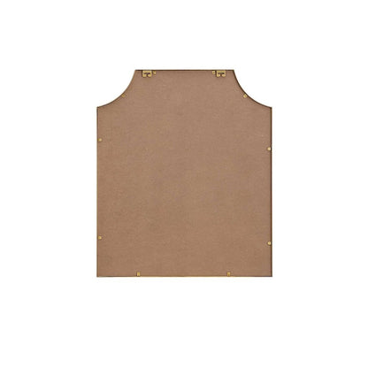 Notched Metal Mirror 27x32 inch in Brass