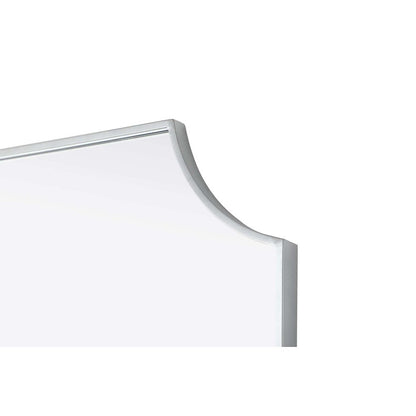 Notched Metal Mirror 27x32 inch in Silver