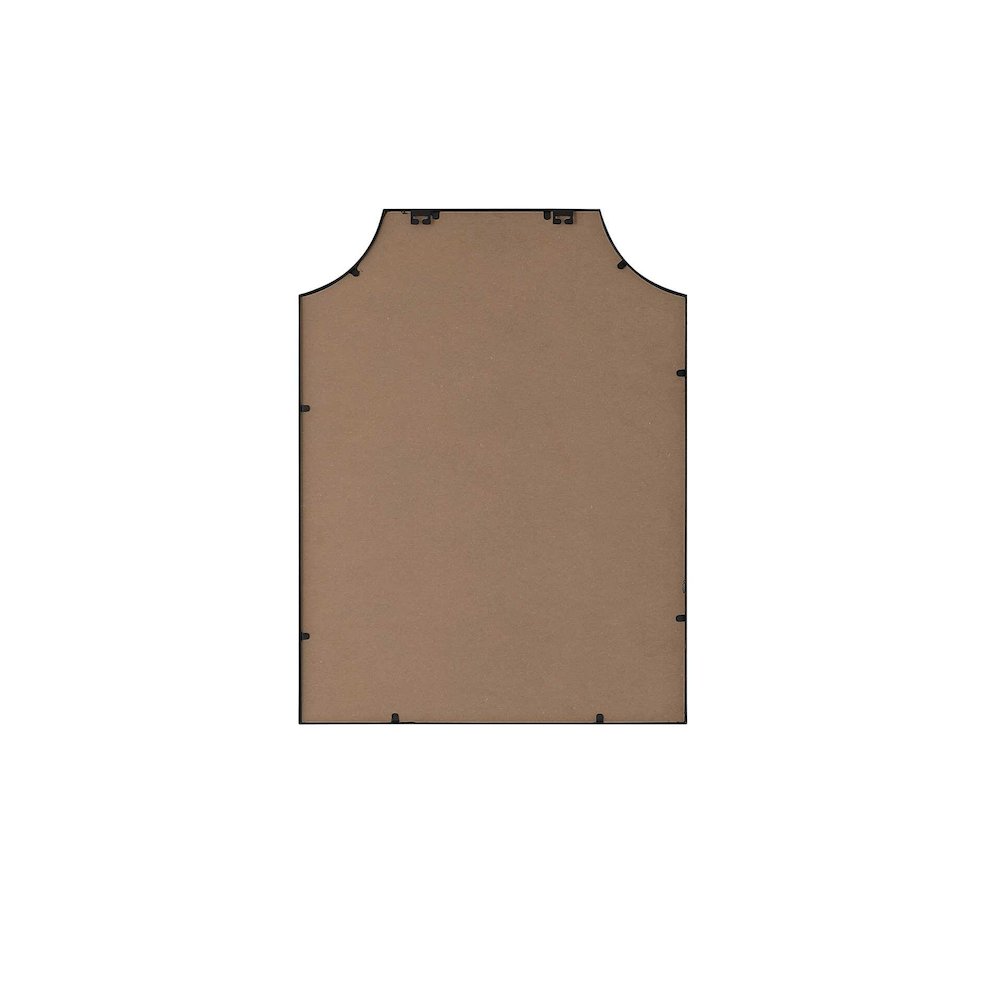 Notched Metal Mirror 27x36 inch in Black