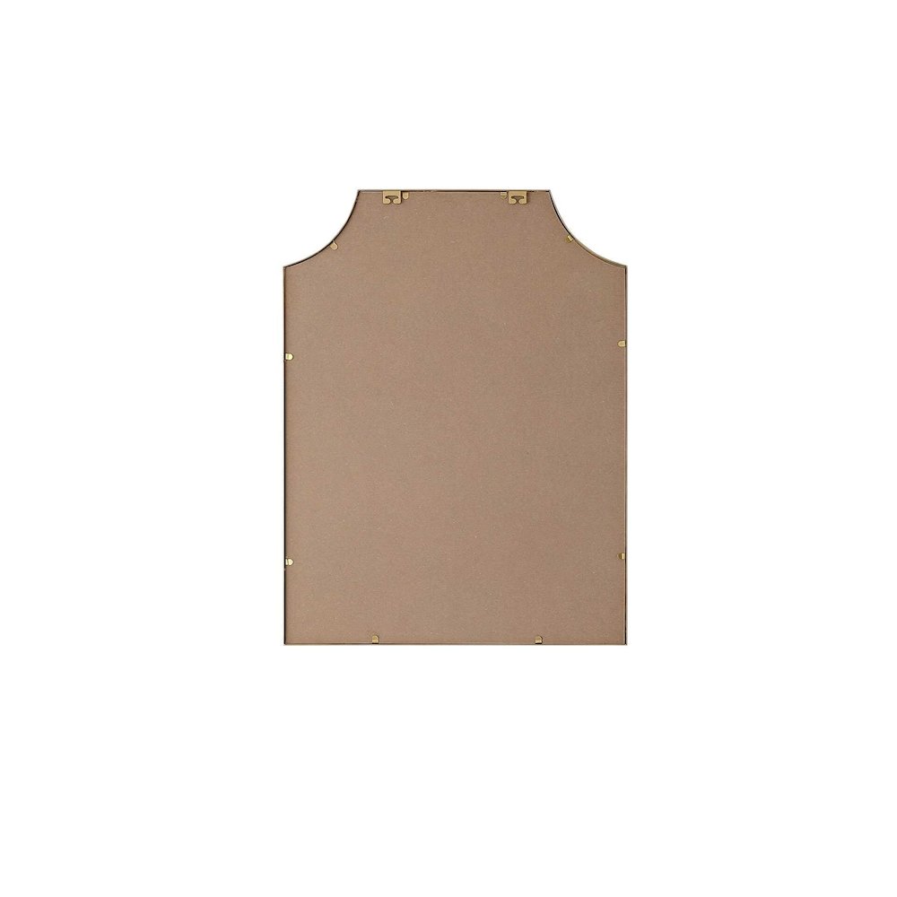 Notched Metal Mirror 27x36 inch in Brass