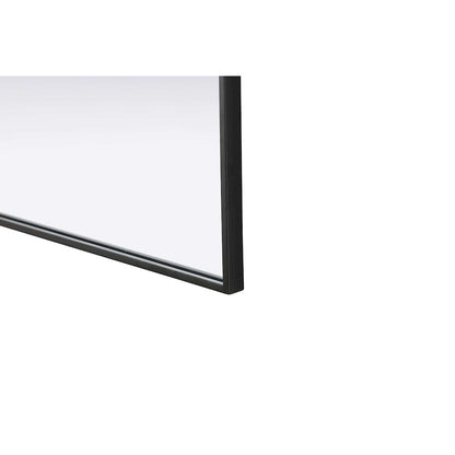 Notched Metal Mirror 30x36 inch in Black