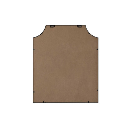 Notched Metal Mirror 30x36 inch in Black