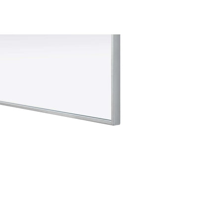 Notched Metal Mirror 30x42 inch in Silver