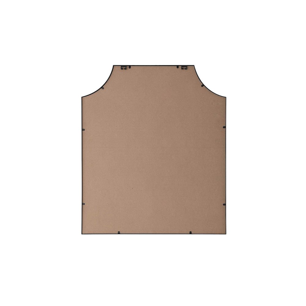 Notched Metal Mirror 36x42 inch in Black