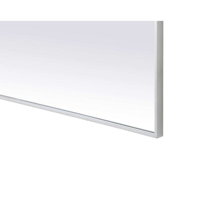 Notched Metal Mirror 36x42 inch in Silver