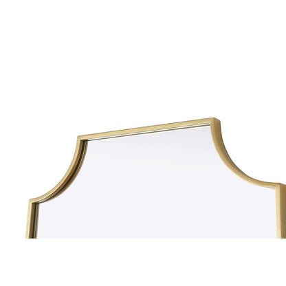 Notched Metal Mirror 22x30 inch in Brass