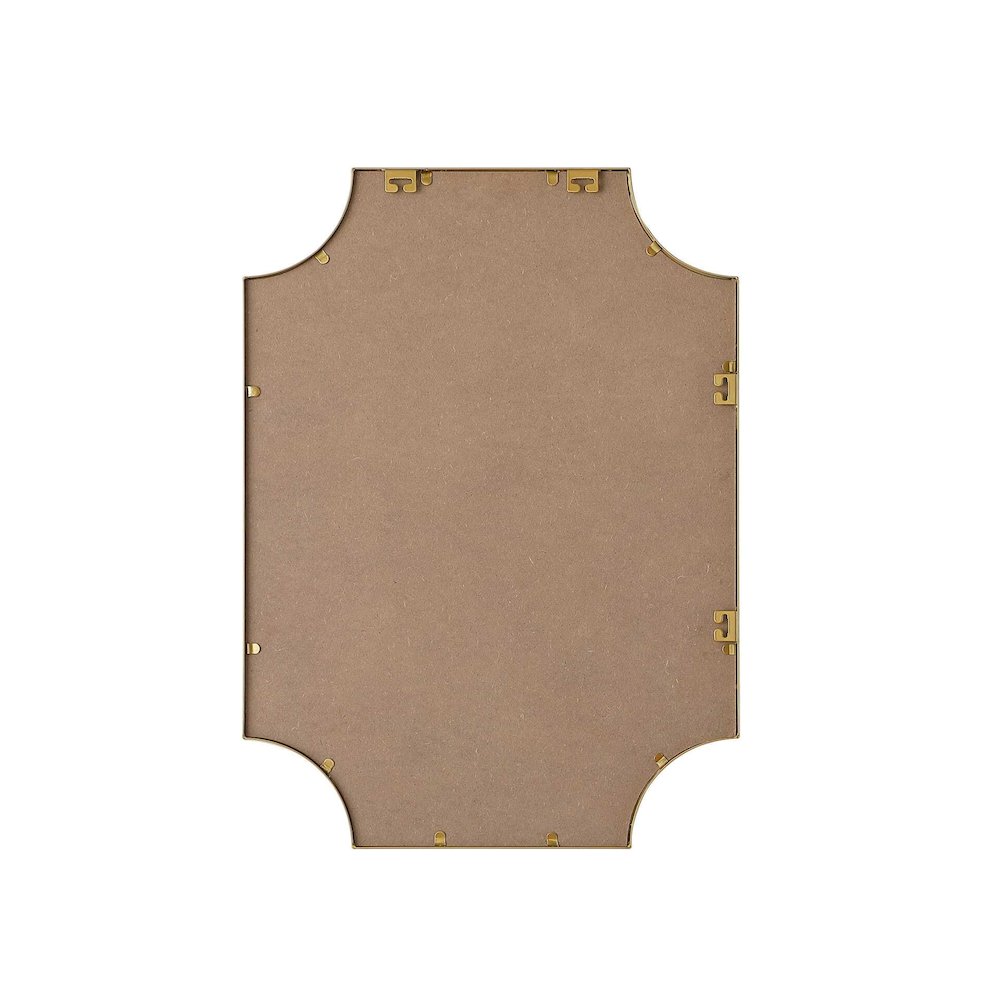 Notched Metal Mirror 22x30 inch in Brass